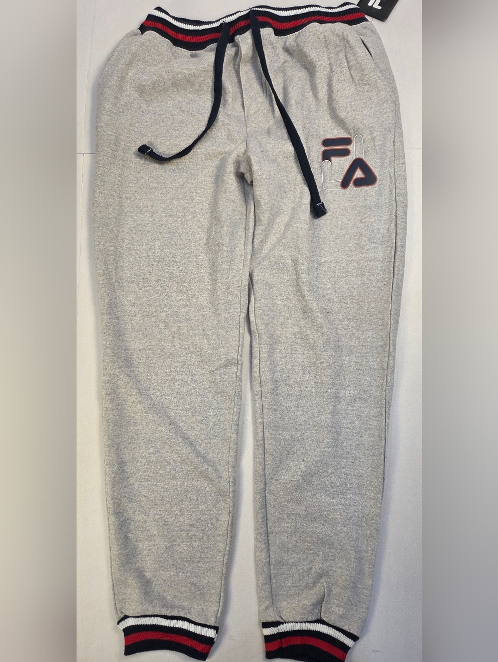 Fila Gray Sleepwear Fleece with Navy & Red Trim